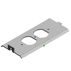 ABB AFD 4A DATA PNL CVR SGL DPLX RCPT GALV STL