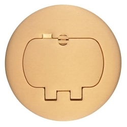 CARLON E97BR2 TWO DOOR DUPLEX BRASS FLOOR BOX C