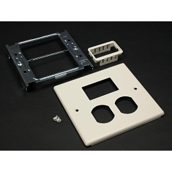 W-MOLD G4047BM 2-GANG DUPLEX AND 2A MINI ADAPT