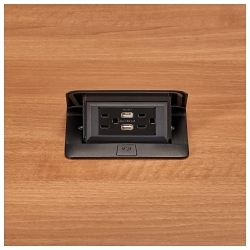 W-MOLD DQFP15UBK BLACK 1 5A TR DUPLEX W/USB 6-FT CORD