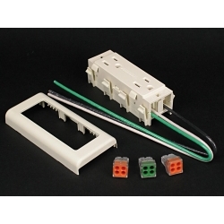 W-MOLD V2427GA RECEPT W/PIGTAILS IVORY 15A 125