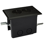 ALLIED FB-2DB FLOOR BOX RECT. DUPLEX DARK BRONZE