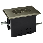 ALLIED FB-2N FLOOR BOX RECT DUPLEX DEV NICKEL