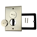 ALLIED FB-2NCVR FLOOR BOX DUPLEX  NICKEL COVER