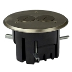 ALLIED FB-3N FLOOR BOX ROUND DUPLEX DEV NICKEL