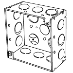EGS 4SDEKRD 4-IN SQ OUTL BOX 2-1/8 D RED