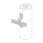 B-LINE B802D-8ZN UTILITY POLE BRACKET 8-I