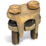 BLKBRN 2B350 CU 2BLT CONN W/O SPCR 4/0-350 3/