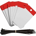 BRADY 101999 POLY SELF LAM TAG 2X4 BLANK RED 25