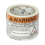 BRADY 102307 B302 3.5X5 BK ORG RED/WH 100/RL FLS