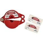 BRADY 65561 GATE VALVE LOCKOUTS GVLO 2.5-5 RED