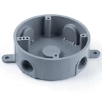 CARLON E365D-CAR RND WP T-BX 13.5CU PVC GRAY