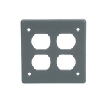CARLON E98DGDR 2-G DBL DPLX RCPT BX CVR GRY