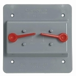 CARLON E9G2SSN 2-GANG WP VERT MNT BX CVR 2TGL