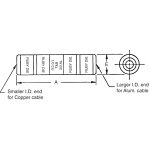 COLOR-KEYED 60950 AL REDUCING SPLICE 3/0CU 25