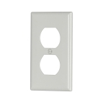 EAGLE 5132W WALLPLATE 1G DUPLEX RECP NYLON STD