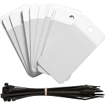 BRADY 101997 POLY SELF LAM TAG 2X4 BLANK WHT 25