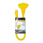 SOUTHWIRE 4112SW8802 2-F T SJTW 12/3 THREE-WAY POWER BLOCK (YELLOW)