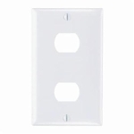 P&S K2-W PLATE PLST DES HORZ 2DEV 1G W/LINE W