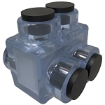 ILSCO ECTD-2-1/0 CLEAR INS MECH T 1/0-14 UL CSA