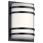 KICHLER 11320BKTLED OUTDOOR WALL 1LT LED TEX