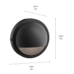 KICHLER 15764BKT27R HALF-MOON LED DECK LIGHT