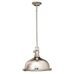 KICHLER 2666PN PENDANT 1LT POLISHED NICKEL