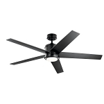 KICHLER 300044SBK 56-INCH BRAHM FAN SATIN