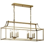 KICHLER 42497NBR LINEAR CHANDELIER 8LT NATURAL B