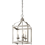 KICHLER 42566NI INDOOR PENDANT 3LT BRSHD NCKL