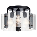 KICHLER 42954BK SEMI FLUSH 3LT BLK