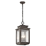 KICHLER 49505OZ OUTDOOR PENDANT 4LT OLDE BRONZE