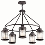 KICHLER 49667WZC OUTDOOR CHANDELIER 5LT W