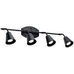 KICHLER 52129BK RAIL LIGHT 4LT BLACK