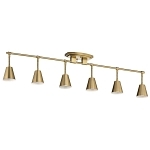 KICHLER 52130BNB RAIL LIGHT 6LT BRUSHED NATURA
