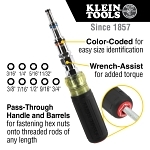 KLEIN 328091 9-IN-1 PASS THROUGH MULTI-NUT D