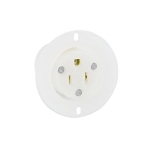 LEV 5279-C WH OUTLET FLNG 2PO 3WI 5-15R 15A12