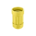 LEV 6018-LY YL BOOT CONN FOR 15AMP CONN LOCK
