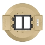 LEV PTC2F-B 2-GANG DECORA FLIP LID FLOOR CO