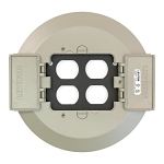 LEV PTC2X-N 2-GANG DUPLEX FLIP LID FLOOR CO