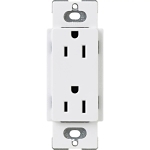 LUTRON CAR-15-WH CLARO 15A DUPLEX RECEPTACLE DE
