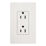 LUTRON CAR-15-WH CLARO 15A DUPLEX RECEPTACLE DE