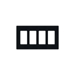 LUTRON CW-4-BL CLARO 4 GANG WALL PLATE FOR DECO