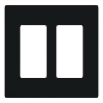 LUTRON CW-2-BL CLARO 2 GANG WALL PLATE FOR DECO