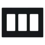 LUTRON CW-3-BL CLARO 3 GANG WALL PLATE FOR DECO