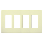 LUTRON CW-4-AL CLARO 4 GANG WALL PLATE FOR DECO