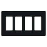 LUTRON CW-4-BL CLARO 4 GANG WALL PLATE FOR DECO