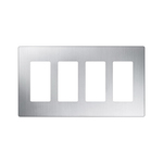 LUTRON CW-4-SS CLARO 4 GANG WALL PLATE FOR DECO