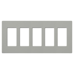 LUTRON CW-5-GR CLARO 5 GANG WALL PLATE FOR DECO