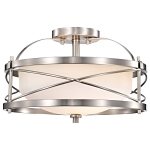 SATCO 60-5331 GINGER 2 LIGHT SEMI-FLUSH WITH ET